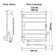 Electric towel Indigo Oktava Slim 3, 600x500 mm, hidden installation, white