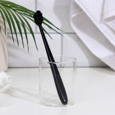 Super -furry toothbrush, 10,000 bristles, ribbed, black