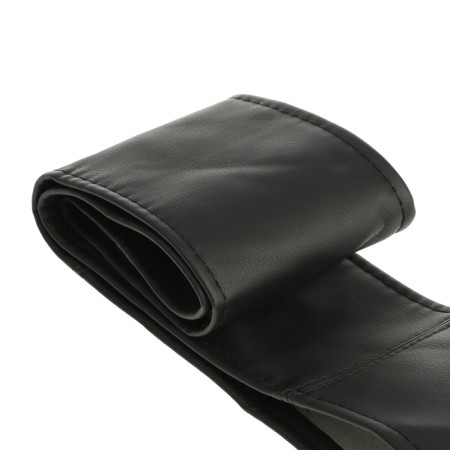 Shooting for the steering wheel, eco-leather, black, thread, needle, size m, 36-38 cm-2