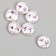 Busina for creativity plastic "Pearl Flat Circle with Cornflows" 0.5x1.6x1.6 cm