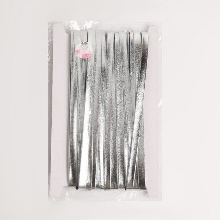 Oblique bike, leather, 8 mm × 10 ± 1 m, silver color-2