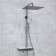 The shower system Wasserkraft A113.119.127.ch Thermo, tropical shower, thermostat, chrome