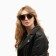 Sunny glasses, UV 400, leather curtains, pipe 14.1 cm, width 12.1 cm, lens 5.2 x 5 cm