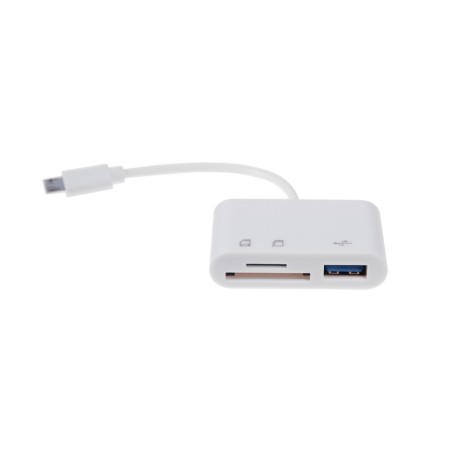 Cartridder-TG Luazon LNCR-099, MicroUSB adapter, USB, Microsd, SD, White-3