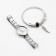 Women's gift set "Kaabon" 2 in 1: wrist quartz clock and bracelet, d-2 cm, mix