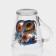 New Year's glass coffee mug "Flowers and snakes", 250 ml