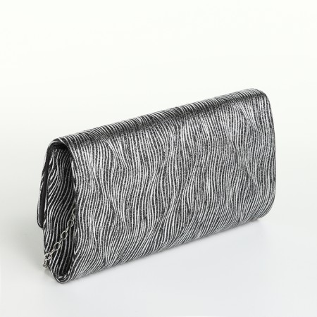 Women's bag on magnet, white/black color-2