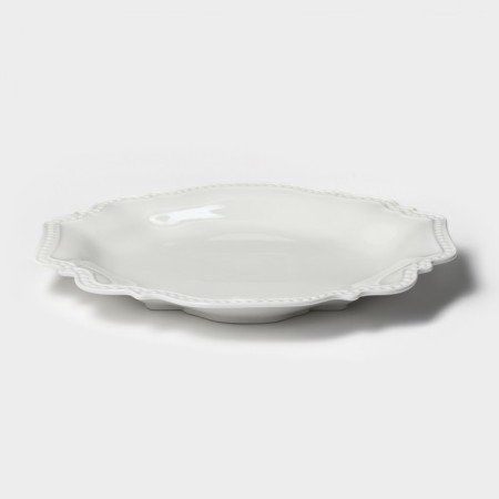 Porcelain dining plate Magistro "suite", D = 25.4 cm, white color-3
