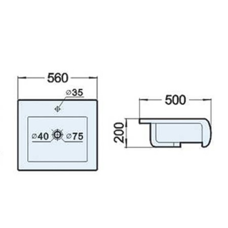 Comforty 8055 sink, white color-1