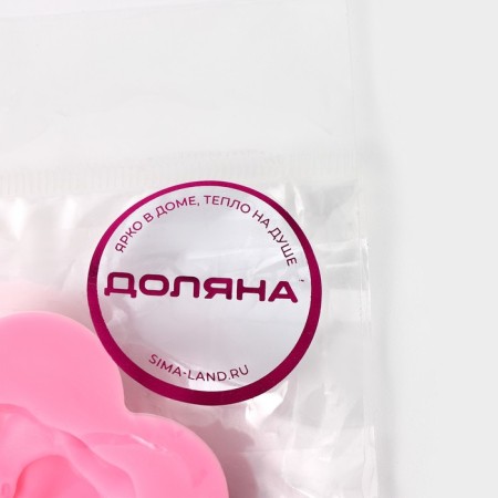 Mold Dolyana "violet", silicone, 6 × 6 × 1.2 cm, pink color-5