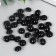 Buttons plastic on the midnight "Crystal Black" 1.3x1.3 cm set 35 pcs 4.8x3.7x3.7 cm