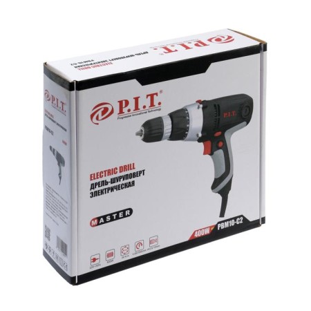 Drill Black Overput P.I.T. PBM10-C2, 400 W, 350/1050 rpm, 2 speeds, BZP 10 mm-4