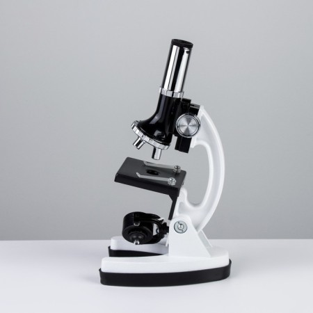 Microscope "Practice", multiplicity of 1200, 600, 300, in the case, with props-3