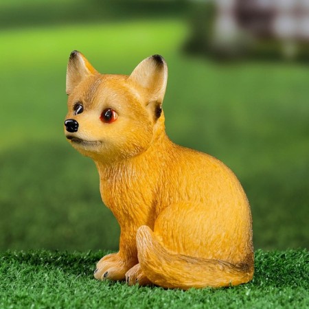 Garden figure "Sutting fox" 14cm-3