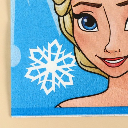 Paper Elsa napkins, 33x33 cm, 20 pieces, 3 stiffing, cold heart-4