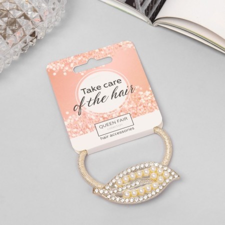 Hair elastic band "Robin" leaflet, 5 cm