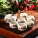 A set for the tea ceremony ceramic "delicate flower", 7 items: a kettle 180 ml, 6 cups 70 ml, white color