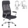 Office armchair Brabix "Flight ex-540", chrome, fabric, mesh, black