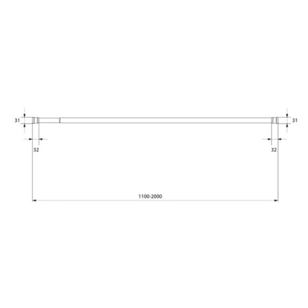 Milardo Easy 015A200M14 shower cornice, telescopic, aluminum, beige-3