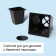 Set for seedlings: glasses of 1 l (10 pcs.), Patron 61 × 23 cm, black