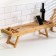 Table-vannitsa for a bath, large, 75 (109) x 23 x 4.5 cm, tree