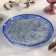 Black lunch plate Magistro "Blue Diamond", D = 24.5 cm, blue color