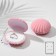 Velvet case for earrings/pendant peak, 6 × 5.5 cm, pink color, white insert