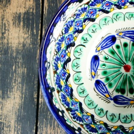 Rishtan ceramics "Patterns" 15 cm, small, mix-8