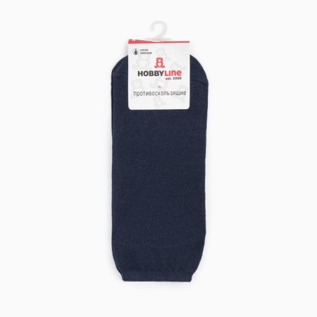 Women's socks anti-slip, color dark blue, size 23-25 ​​(36-40)-5
