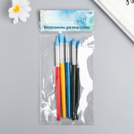 A set of tools to give the form "paint" 5 pcs h = 16 and 17 cm wood, metal, rubber-2
