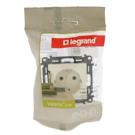 LEGRAND VALENA LIFE 753521, 16 A, single, hidden, with s/c, ivory bone-4