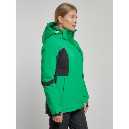 Ski jacket women's winter, size 44, green color-1