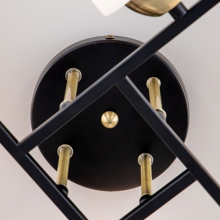 Ceiling chandelier Citilux "Henry" CL130285, 79.5x79.5x1.5 cm, 8x75W, E27, Black Color Black-11