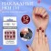Wine overhead nails, 12 pcs, with adhesive plates, soft square shape, burgundy/silver color