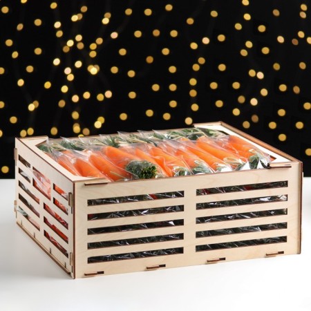 Set of extension candles "Carrot in the box", 5.5x16.5 cm, 80 pieces