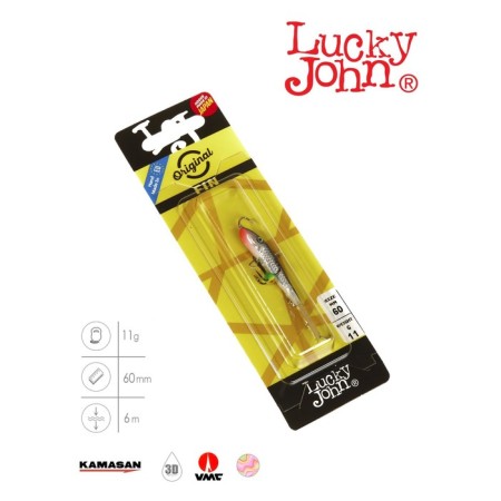 Balancir Lucky John Fin 4 + tee, 6 cm, color 13h blister-2