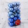 Christmas tree toys, New Year's balls, plastic, D-3 cm set, 36 pcs "Laguna Assorted" Blue