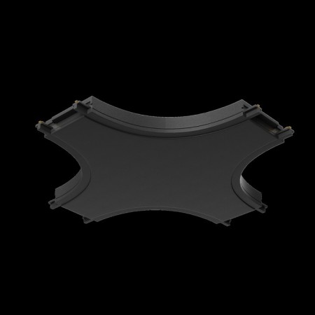 The X-shaped power connector for the Technical tra084CX-11B, 11x11x0.7 cm, black color is black-5
