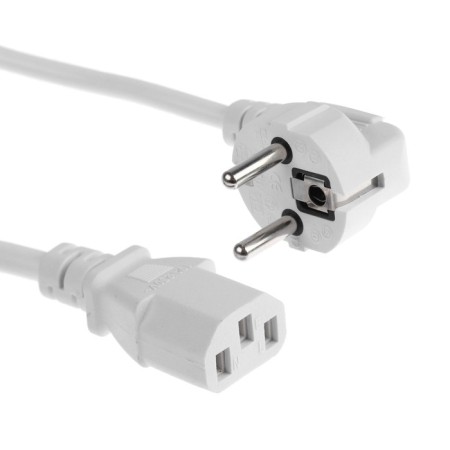 Power cable Luazon KDGN-005, SCHUKO-C13, 10 A, 5 m, 3 residential, white