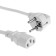 Power cable Luazon KDGN-005, SCHUKO-C13, 10 A, 5 m, 3 residential, white