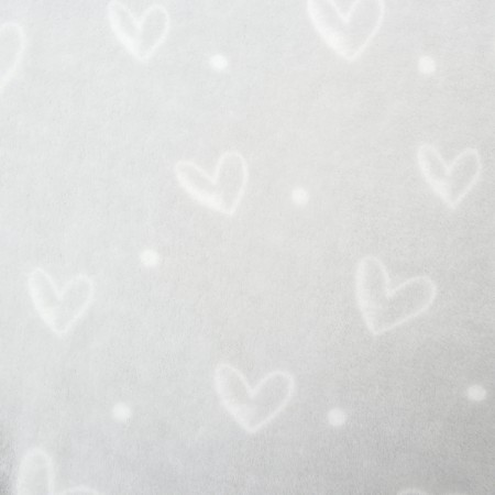 Plaid Ethel "Hearts" 180*200 cm, 100% p/e, coral-flis 220 g/m2-1