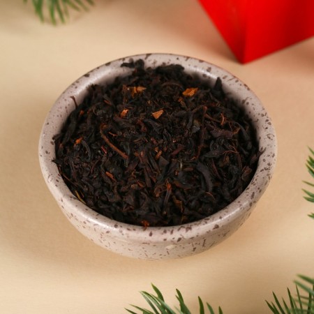 New Year! Black tea "Snow Winter", taste: cinnamon and walnut, 50 g.-2