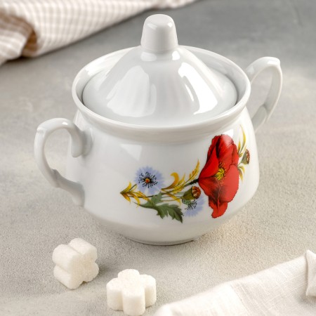 Sugar "Maki Red", 450 ml, with a lid, mix