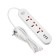 Extension cord Luazon Lighting, 3 sockets, 3 m, 10 A, 2200 W, 2x0.75 mm2, 3xUSB, with excavation, b