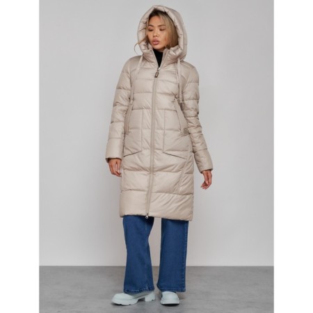 Coat insulated winter female, size 44, color light green-9