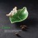 Ceramic dish "Birds on a leaf", 19 × 13 × 4 cm, green color