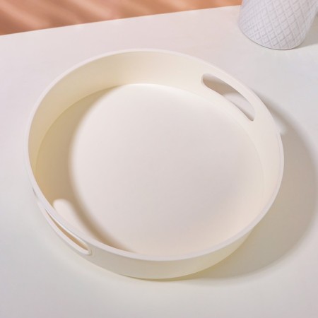 Organizer for storage, rotating, with handles, 25.5 × 6.5 cm, white color-4