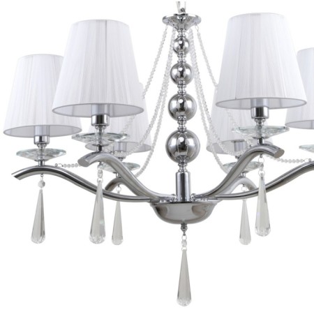 Suspended chandelier NIFTY 6XE14 40W, size 72x72x73-104 cm, chromium color-2