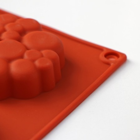 Baking uniform “Bubbles”, silicone, 29 × 17 × 1.5 cm, 8 cells (6 × 6 × 1.5 cm), brown color-2