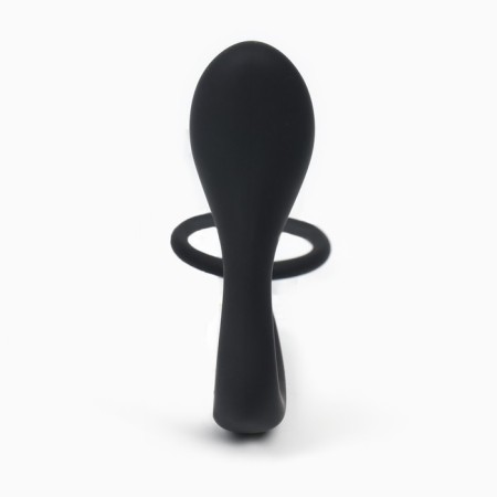 Anal plug with an erective ring, prostate stimulator, software, silicone, black-8